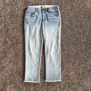 Democracy Ab technology jeans 8 light blue distressed frayed